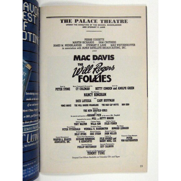 Will Rogers Follies Playbill 1992 Mac Davis Sam Crothers Jack Doyle Ringham - Picture 6 of 10